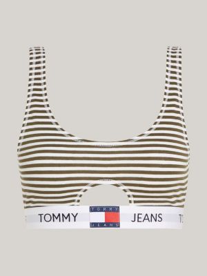 bralette heritage con cut out sul davanti arancione da donne tommy jeans