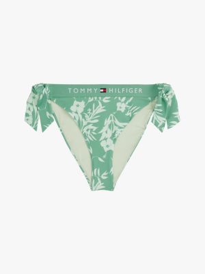 green original print side tie bikini bottoms for women tommy hilfiger