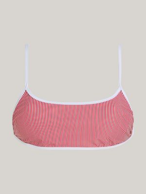 bralette bikini essential con stampa bianco da donne tommy hilfiger