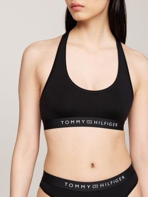 black logo unlined bralette for women tommy hilfiger