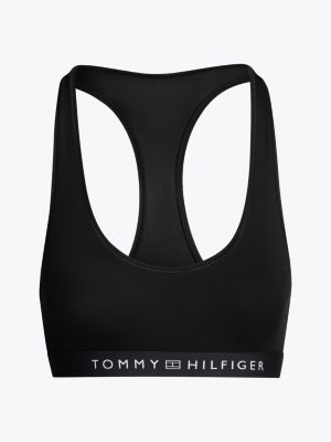 black logo unlined bralette for women tommy hilfiger