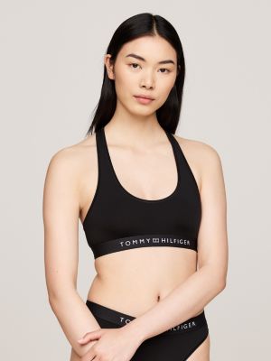 black logo unlined bralette for women tommy hilfiger