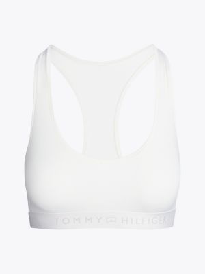 white logo unlined bralette for women tommy hilfiger