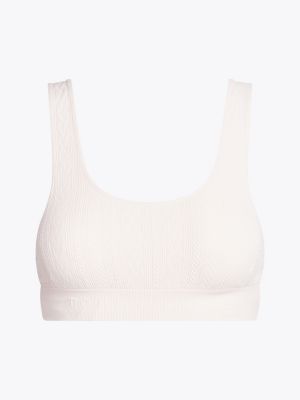 beige hilfiger logo seamless unlined bralette for women tommy hilfiger