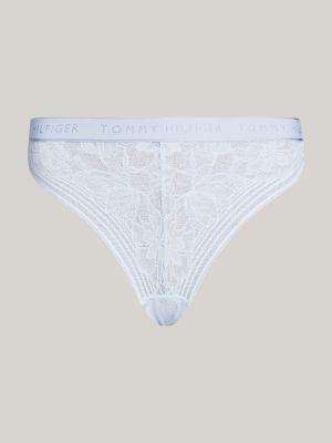 string th logo lace à ceinture à logo bleu pour femmes tommy hilfiger