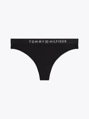 black tonal logo waistband thong for women tommy hilfiger