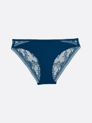 green lace trim logo waistband briefs for women tommy hilfiger