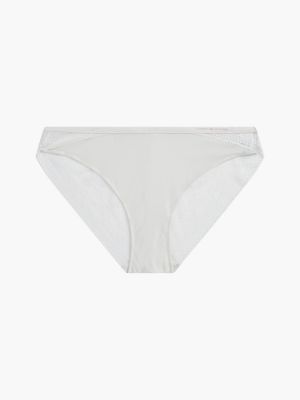 slip con pizzo e logo in vita bianco da donne tommy hilfiger