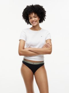 3-Pack Essential Logo Contrast Waistband Briefs — White 2