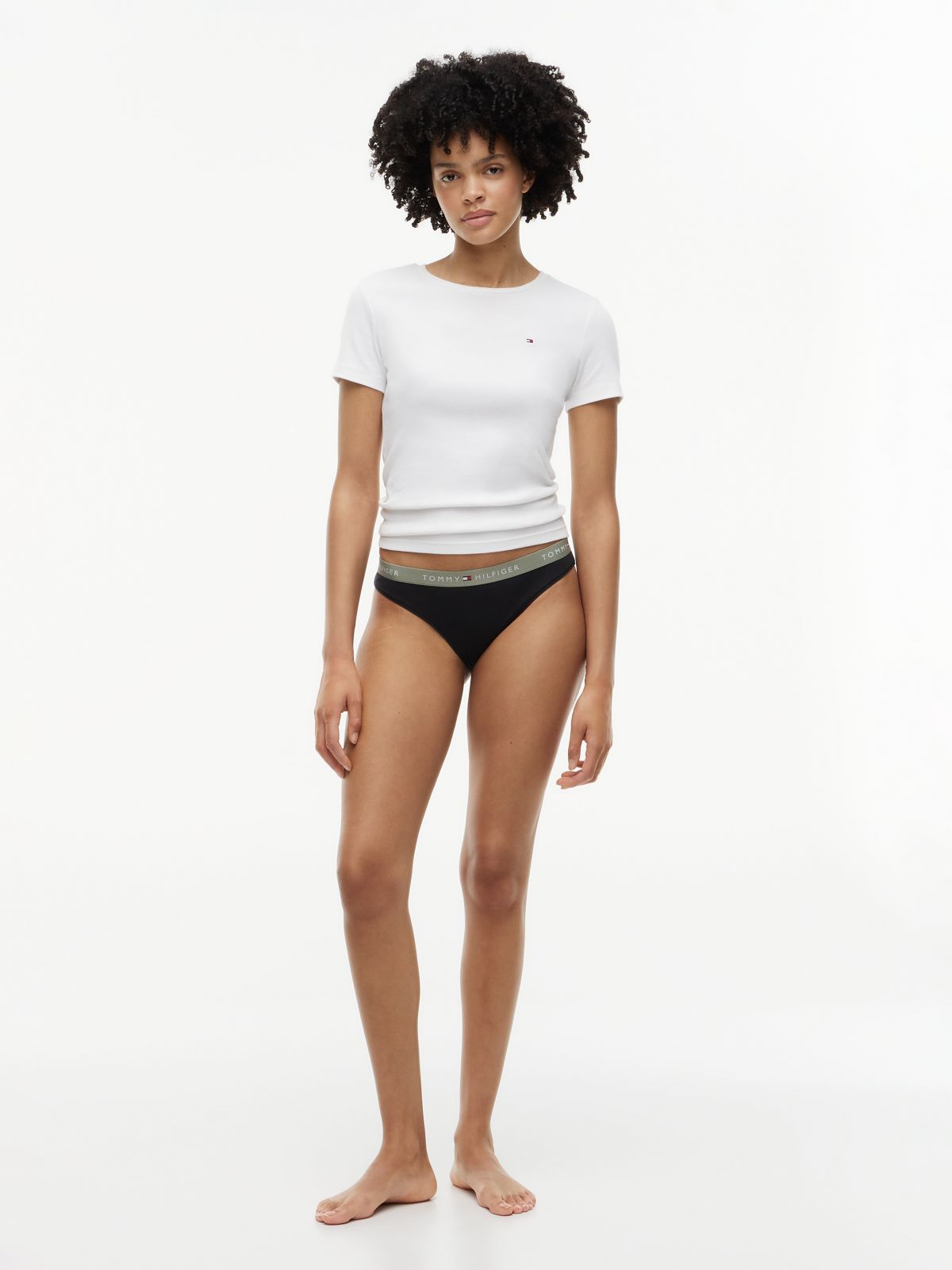 3-Pack Essential Logo Contrast Waistband Briefs — White