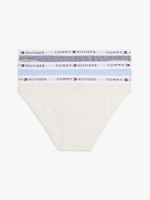 lot de 3 culottes à motif logo plusieurs couleurs pour femmes tommy hilfiger