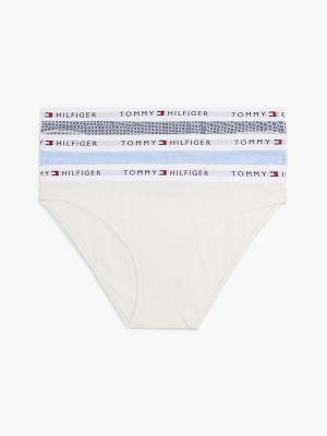 multi 3er-pack slips mit logomuster für damen - tommy hilfiger