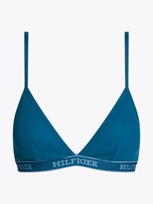 reggiseno hilfiger monotype a triangolo blu da donne tommy hilfiger