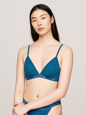 reggiseno hilfiger monotype a triangolo blue da donne tommy hilfiger