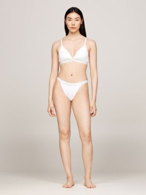 culotte tanga hilfiger monotype à logo blanc pour femmes tommy hilfiger