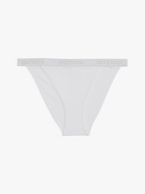 culotte tanga hilfiger monotype à logo blanc pour femmes tommy hilfiger