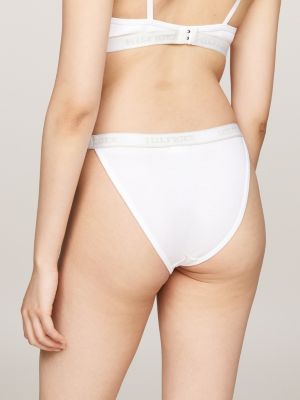 white hilfiger monotype logo waistband tanga briefs for women tommy hilfiger