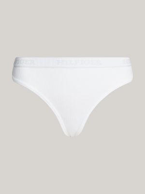 white hilfiger monotype logo waistband thong for women tommy hilfiger