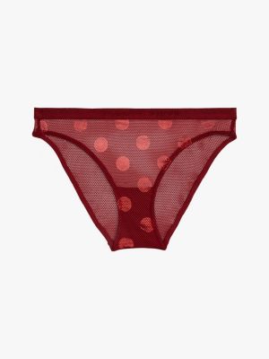 culotte à motif étoiles en tulle rouge pour femmes tommy hilfiger