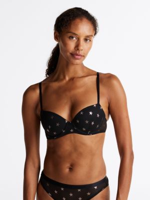 reggiseno a mezza coppa in rete con stelle black da donne tommy hilfiger