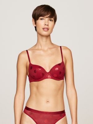 reggiseno a mezza coppa in rete con stelle red da donne tommy hilfiger