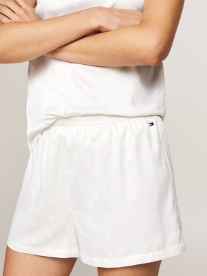 grey satin pyjamas and eye mask gift box for women tommy hilfiger