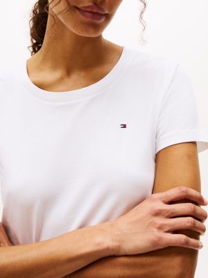 beige hilfiger monotype pyjama mit t-shirt und shorts für damen - tommy hilfiger