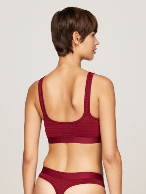 red th original metallic print push-up bralette for women tommy hilfiger