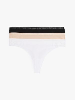 multi 3-pack logo lace thongs for women tommy hilfiger