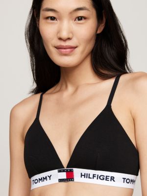 reggiseno heritage imbottito a triangolo nero da donne tommy hilfiger