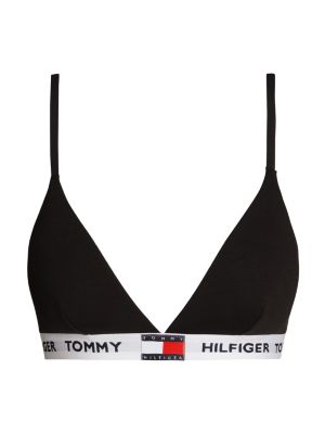 sujetador triangular heritage con inscripción negro de mujeres tommy hilfiger