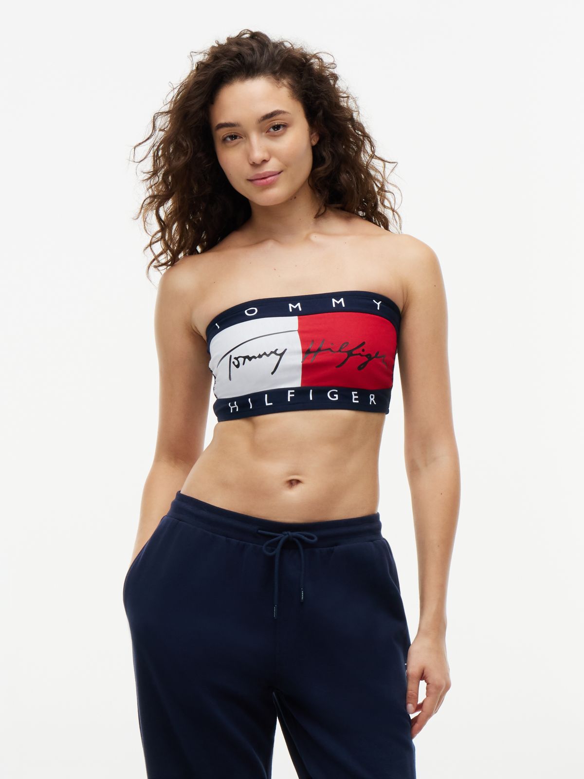 Heritage Logo Colour-Blocked Bandeau — Blue