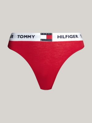 slip heritage con logo in vita rosso da donne tommy hilfiger