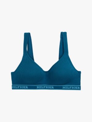 bralette hilfiger monotype push up imbottita blu da donne tommy hilfiger