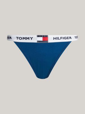 blue heritage leopard lace tanga briefs for women tommy hilfiger