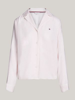 camicia pigiama con stampa all over rosa da donne tommy hilfiger