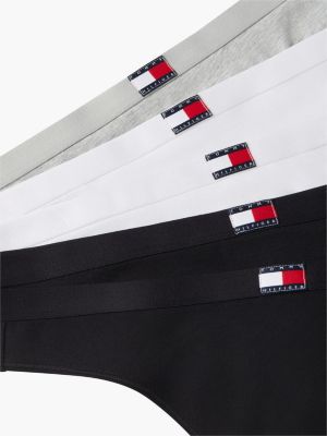 white 5-pack heritage logo thongs for women tommy hilfiger