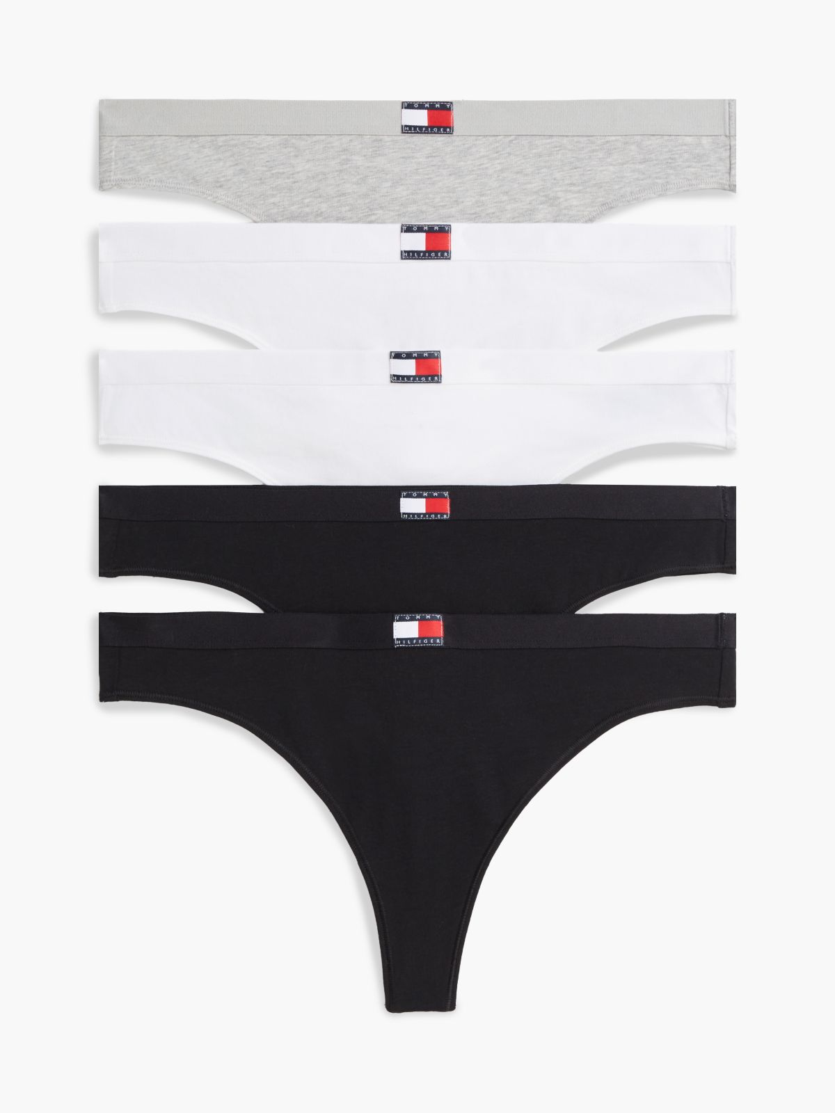 5-Pack Heritage Logo Thongs — White