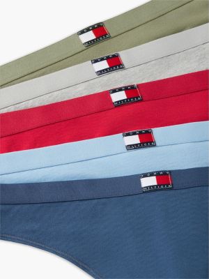 white 5-pack heritage logo thongs for women tommy hilfiger