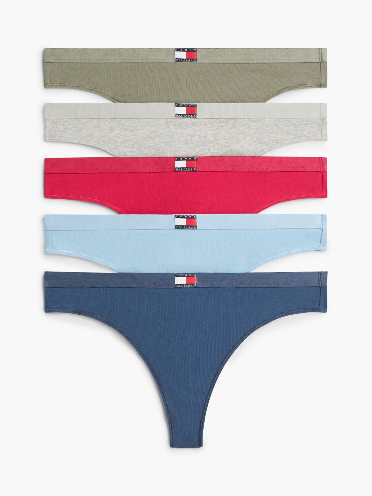 5-Pack Heritage Logo Thongs — White