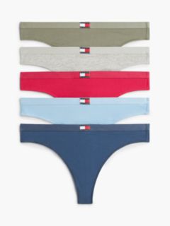5-Pack Heritage Logo Thongs — White 1
