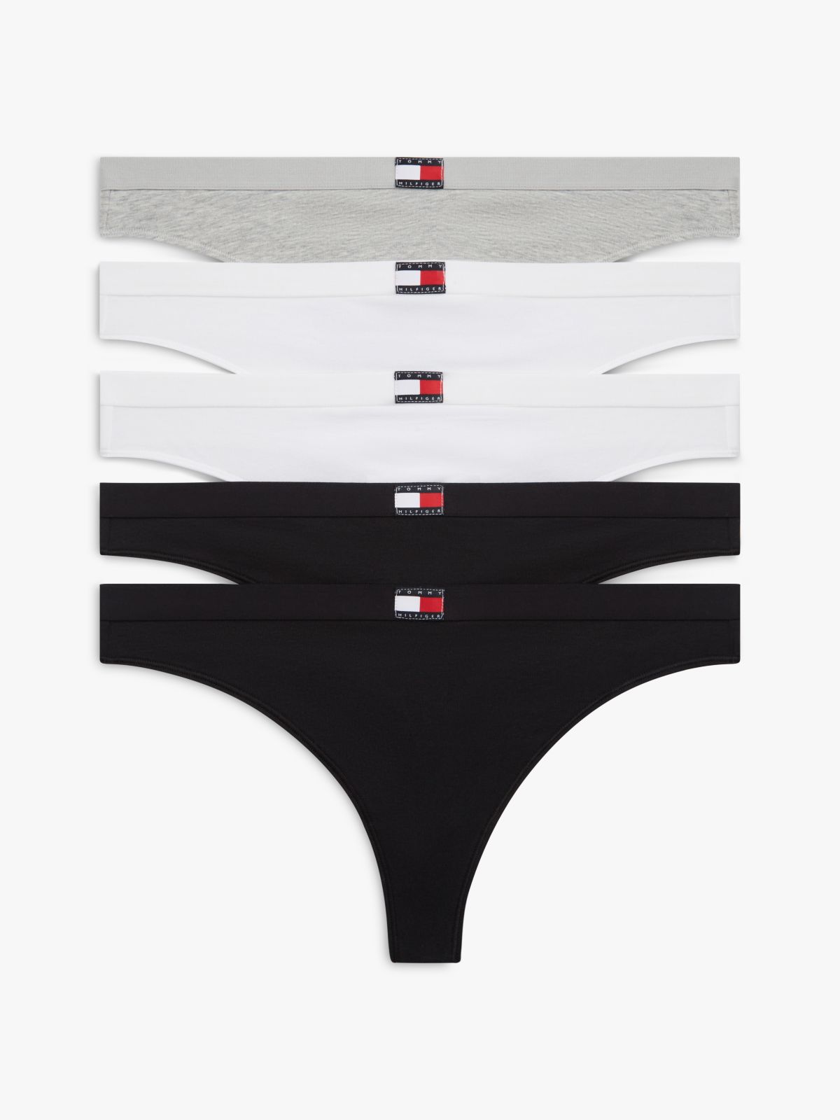5-Pack Heritage Logo Thongs — Grey