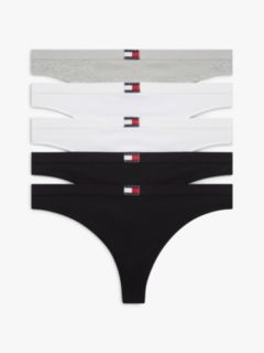 5-Pack Heritage Logo Thongs — Grey 1