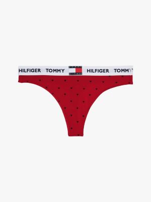 perizoma heritage con stampa e logo rosso da donne tommy hilfiger