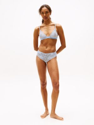 blue triangel-bh aus blumenspitze für damen - tommy hilfiger
