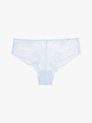 culotte brésilienne en dentelle florale bleu pour femmes tommy hilfiger