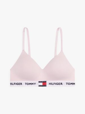 pink heritage padded push-up bralette for women tommy hilfiger