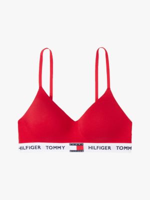 red heritage padded push-up bralette for women tommy hilfiger