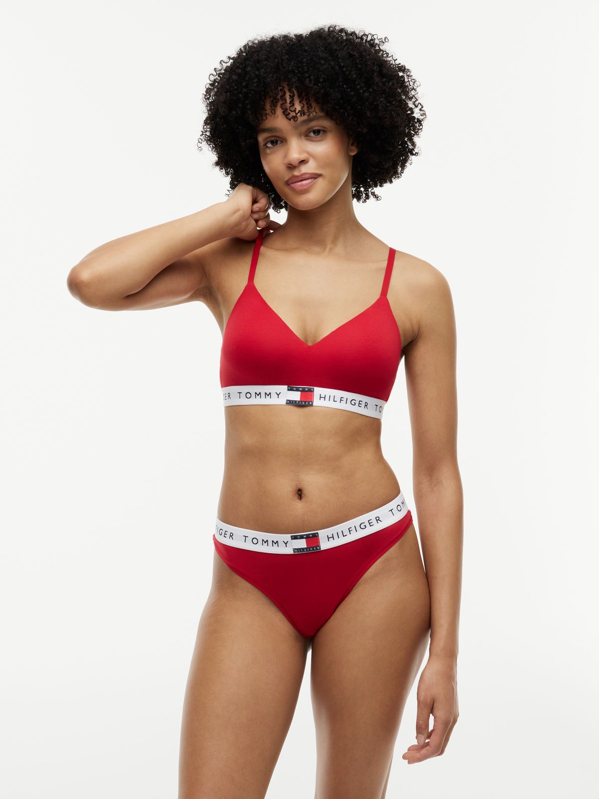 Heritage Moulded Push-Up Bralette — Red