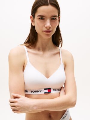 white heritage padded push-up bralette for women tommy hilfiger